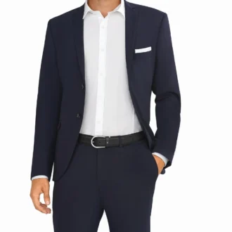 Ceinture en cuir gris 35 mm avec boucle en fer à cheval