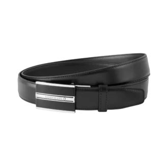 Ceinture en cuir noir 30 mm