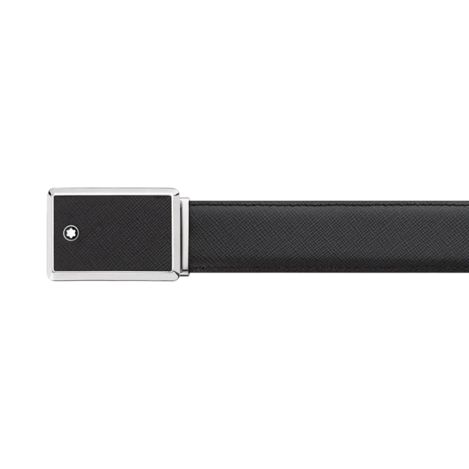 Ceinture en cuir noir 30 mm