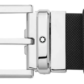 Ceinture en cuir noir de 35 mm