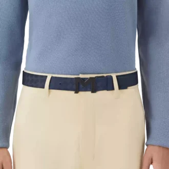 Ceinture réversible en cuir 35 mm M buckle Extreme 3.0 bleu/noir uni