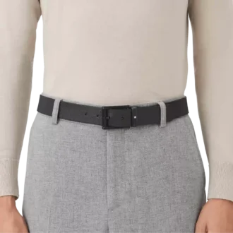 Ceinture réversible en cuir bleu/noir 35 mm