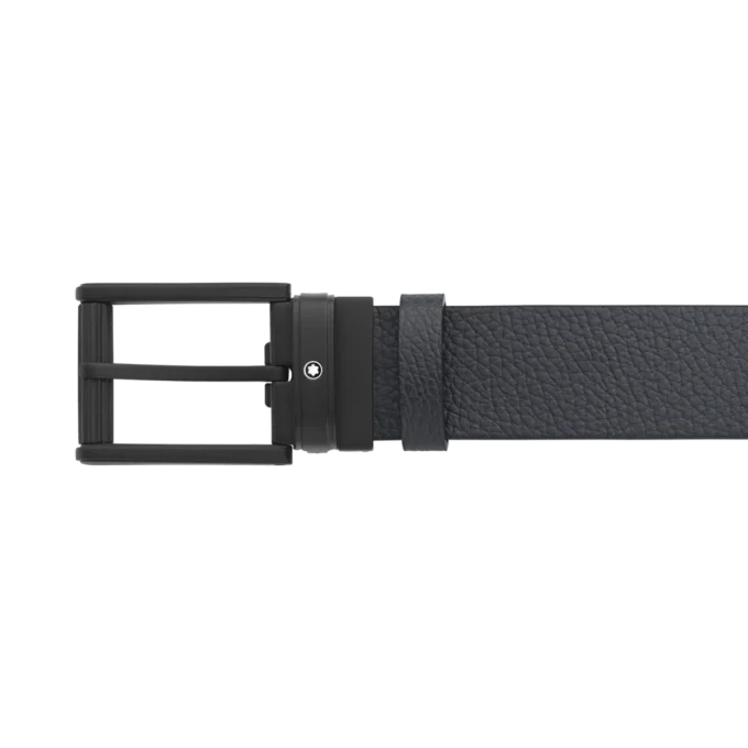 Ceinture réversible en cuir bleu/noir 35 mm