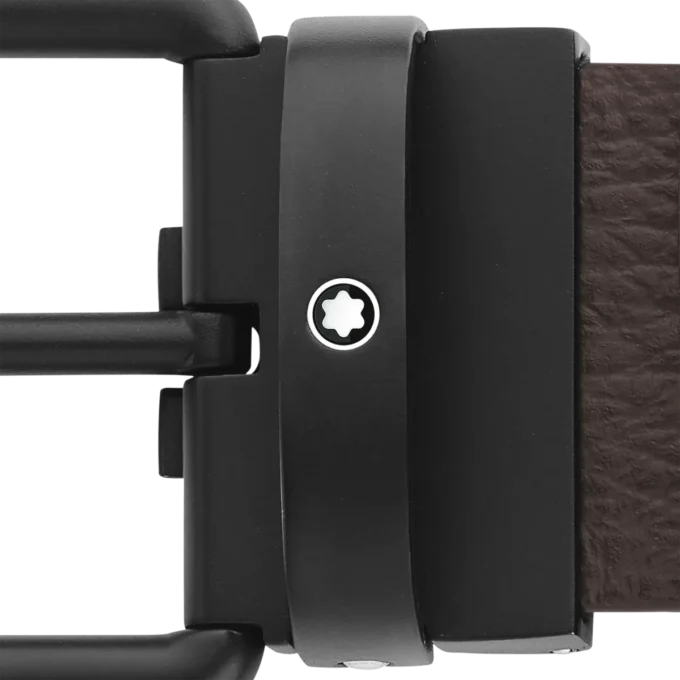 Ceinture réversible en cuir marron/noir 35 mm