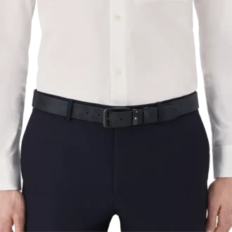 Ceinture réversible en cuir noir de 35 mm