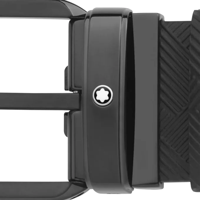 Ceinture réversible en cuir noir de 35 mm