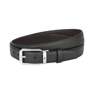 Ceinture réversible en cuir noir/marron 30 mm