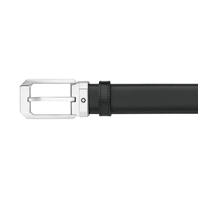 Ceinture réversible en cuir noir/marron 30 mm