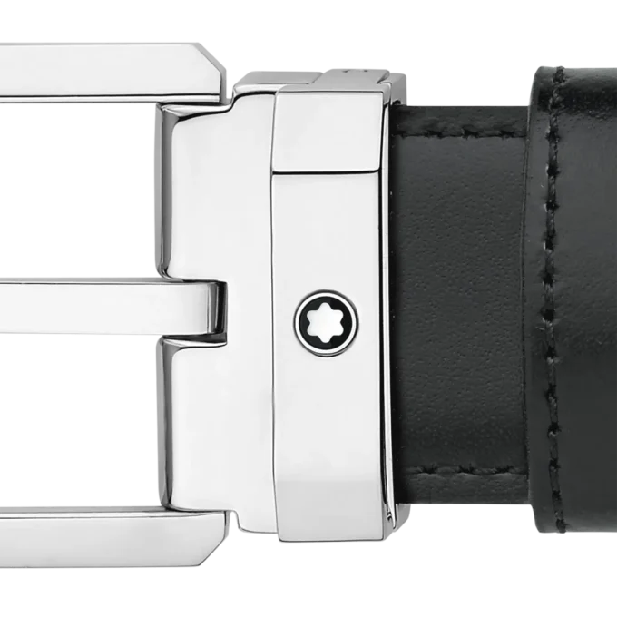 Ceinture réversible en cuir noir/marron 30 mm