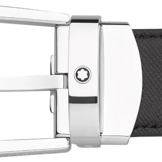 Ceinture réversible en cuir noir/marron 30 mm avec boucle en fer à cheval