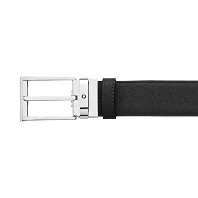 Ceinture réversible en cuir noir/marron 35 mm