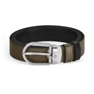 Ceinture réversible Horseshoe 30 mm en cuir grainé