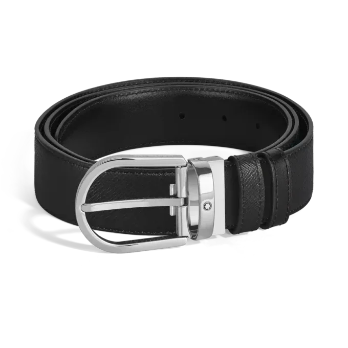 Ceinture réversible Horseshoe 35 mm en cuir Sartorial
