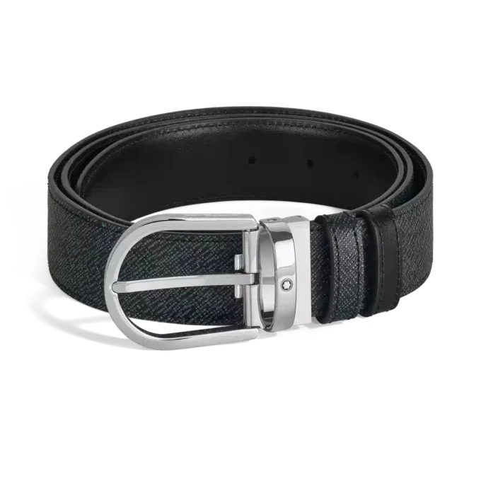Ceinture réversible Horseshoe 35 mm en cuir Sartorial