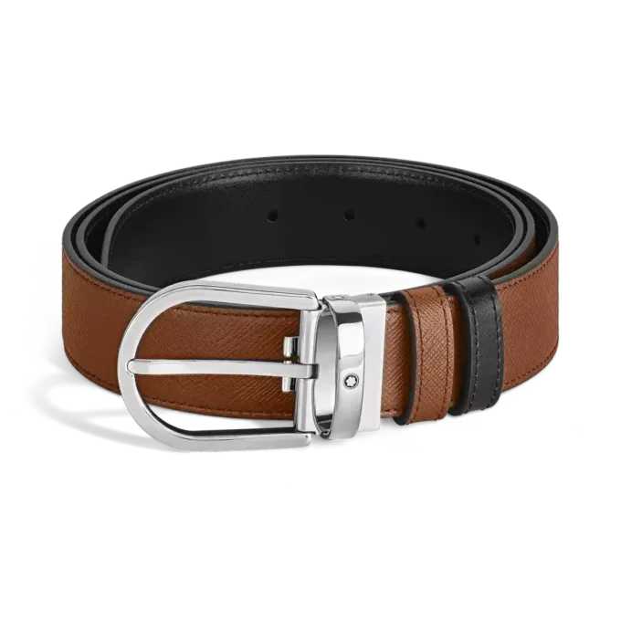 Ceinture réversible Horseshoe 35 mm en cuir Sartorial