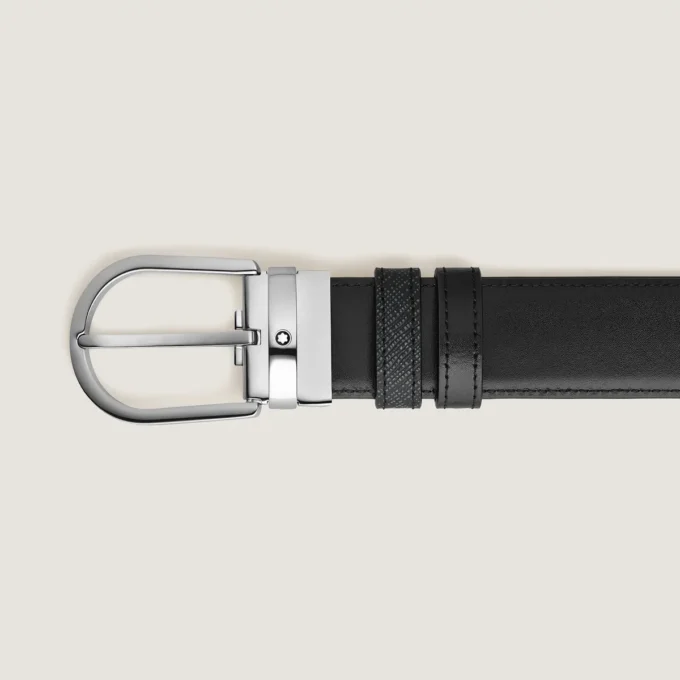 Ceinture réversible Horseshoe 35 mm en cuir Sartorial