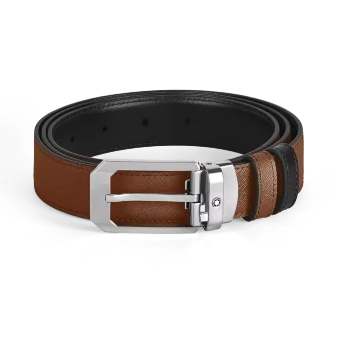 Ceinture réversible rectangulaire 30 mm en cuir Sartorial