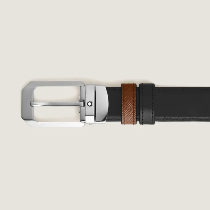 Ceinture réversible rectangulaire 30 mm en cuir Sartorial
