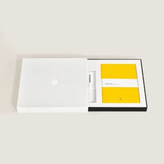 Coffret avec roller PIX jaune et carnet #146 jaune (ligné)