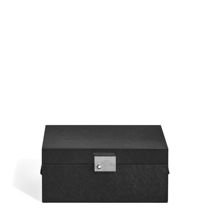 Coffret collector pour instruments d&rsquo;écriture en cuir noir