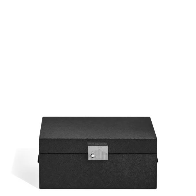 Coffret de collection pour montres en cuir noir