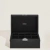 Coffret de collection pour montres en cuir noir