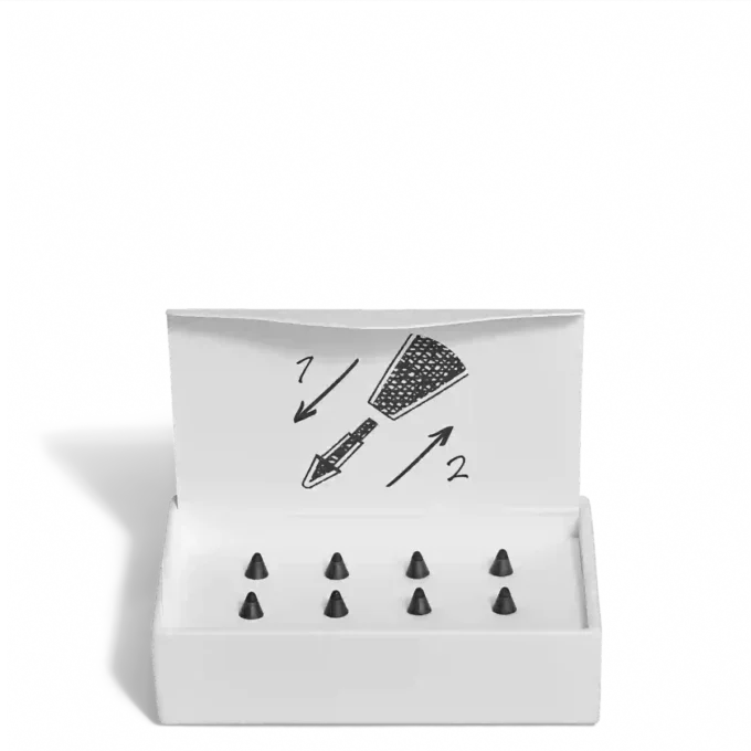 Embouts de rechange en lin pour stylo numérique Montblanc noir