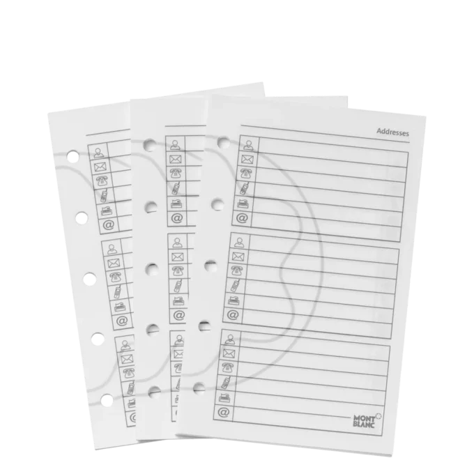 Feuilles d&rsquo;adresses et de numéros de téléphone Pocket