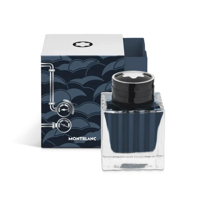 Flacon d&rsquo;encre Meisterstück Around the World in 80 Days, bleu charbon – 50 ml