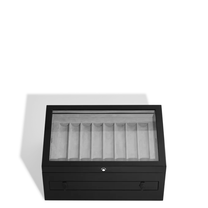 Grand coffret de collection en bois et laque pouvant contenir 24 instruments d&rsquo;écriture