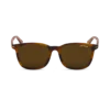 Lunettes de soleil carrées avec monture en acétate de couleur marron