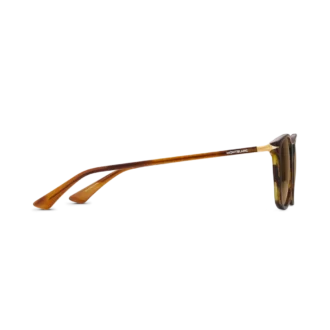Lunettes de soleil carrées avec monture en acétate de couleur marron
