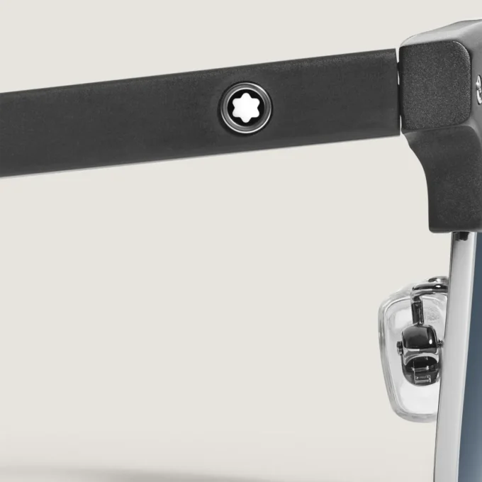 Lunettes de soleil carrées avec monture en acétate noir