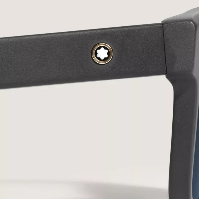 Lunettes de soleil carrées avec monture en acétate noir