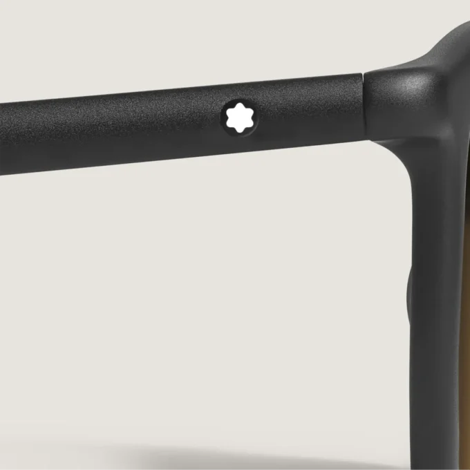 Lunettes de soleil carrées avec monture en acétate noir