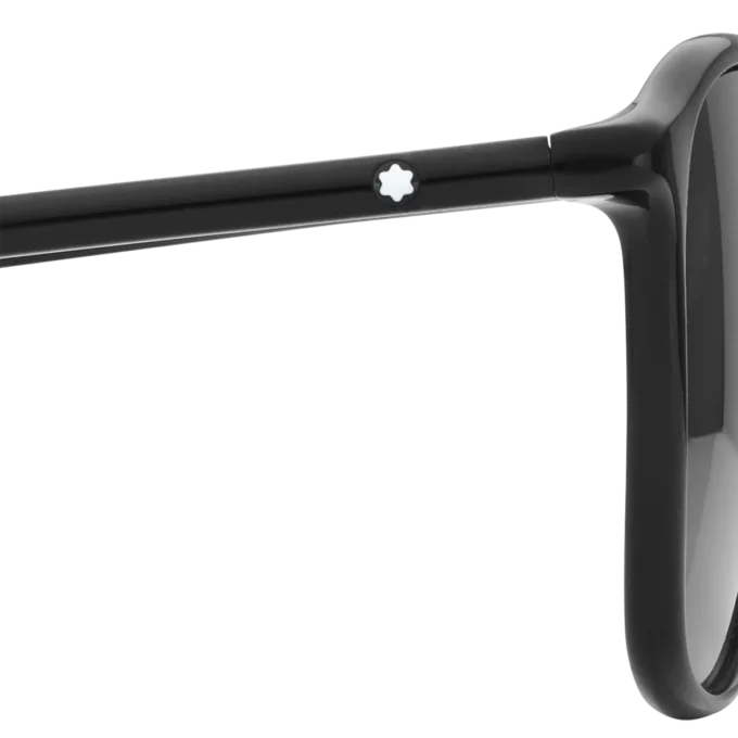 Lunettes de soleil carrées avec monture en acétate noir