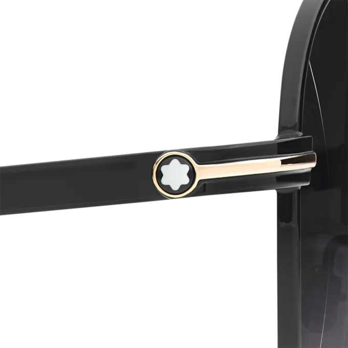 Lunettes de soleil carrées avec monture en métal noir