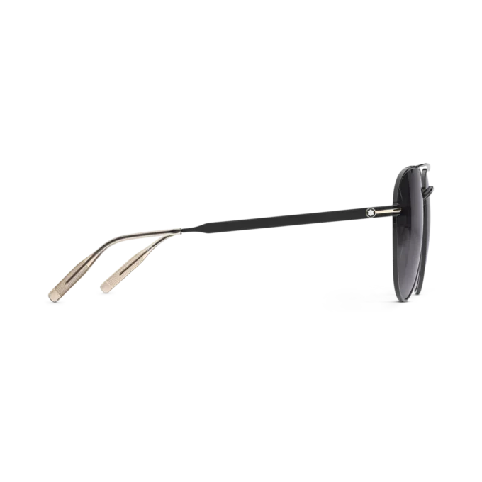 Lunettes de soleil carrées avec monture en métal noir