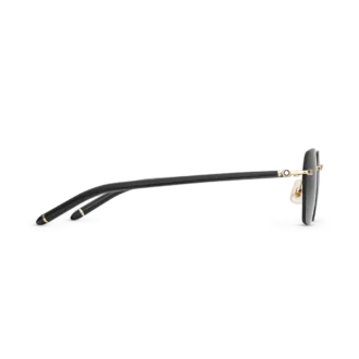 Lunettes de soleil carrées avec monture métallique dorée