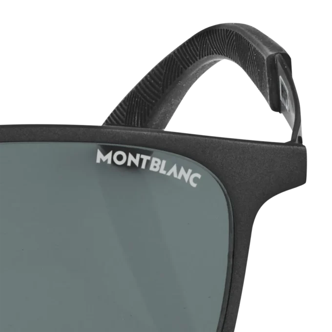 Lunettes de soleil carrées avec monture métallique noire