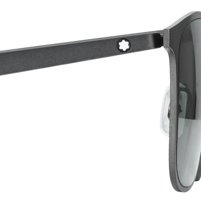 Lunettes de soleil carrées avec monture métallique noire