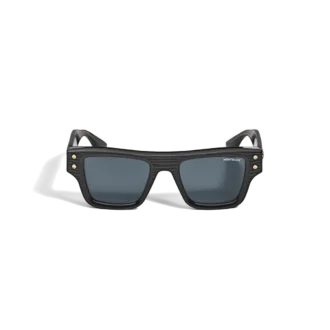 Lunettes de soleil rectangulaires avec monture en acétate de couleur noire