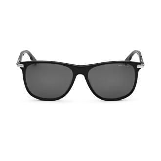 Lunettes de soleil rectangulaires avec monture en acétate noir