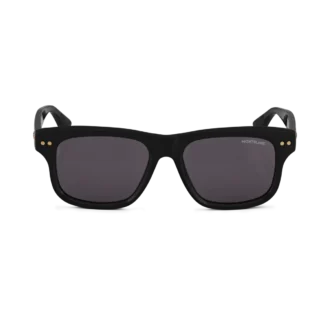 Lunettes de soleil rectangulaires avec monture en acétate noir