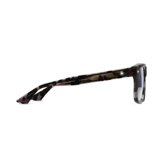 Lunettes de soleil rectangulaires avec monture en acétate noir