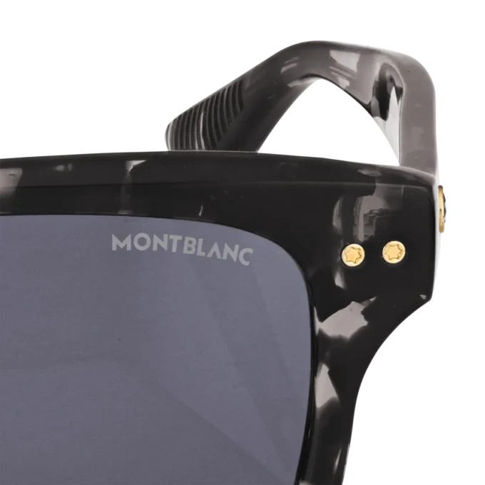 Lunettes de soleil rectangulaires avec monture en acétate noir