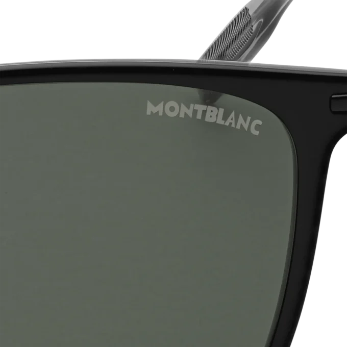 Lunettes de soleil rectangulaires avec monture injectée noire