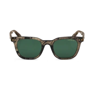 Lunettes de soleil rondes avec monture en acétate de couleur marron