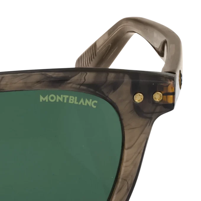 Lunettes de soleil rondes avec monture en acétate de couleur marron