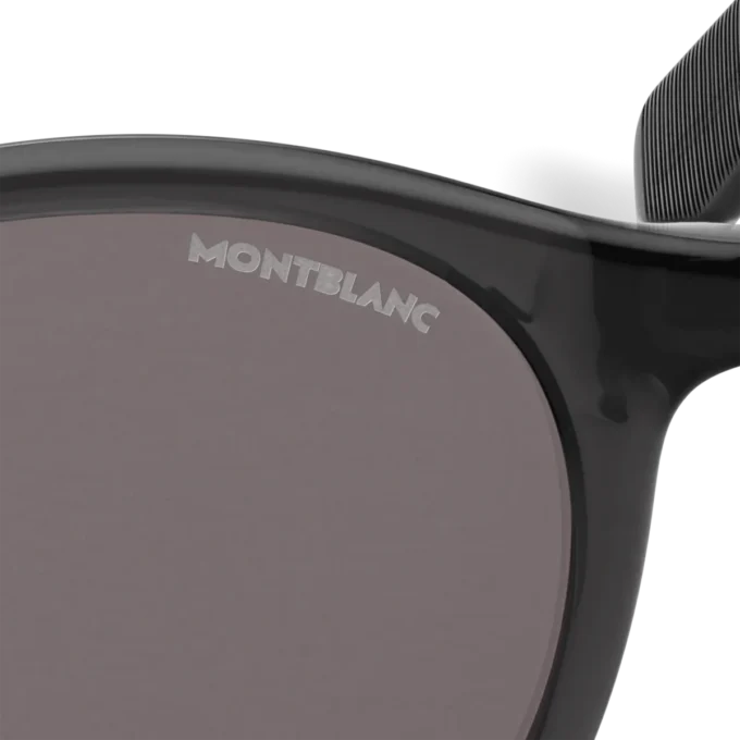 Lunettes de soleil rondes avec monture en acétate injecté noir